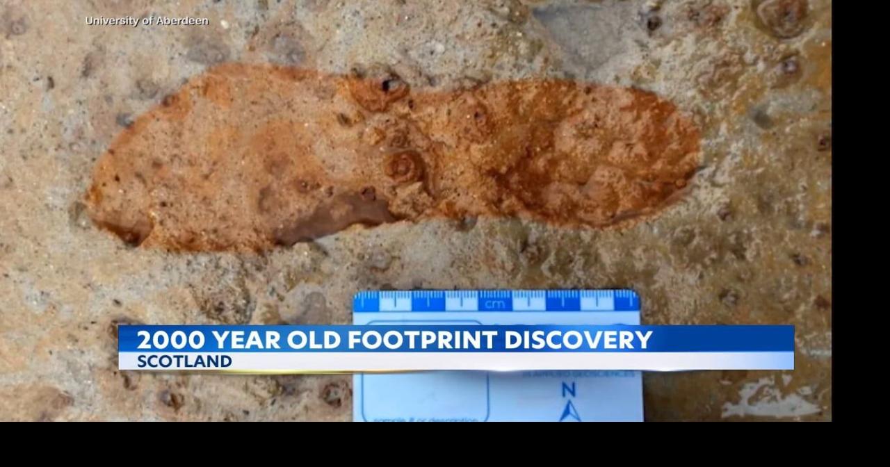 Scotland dog walkers find ancient footprints after storm