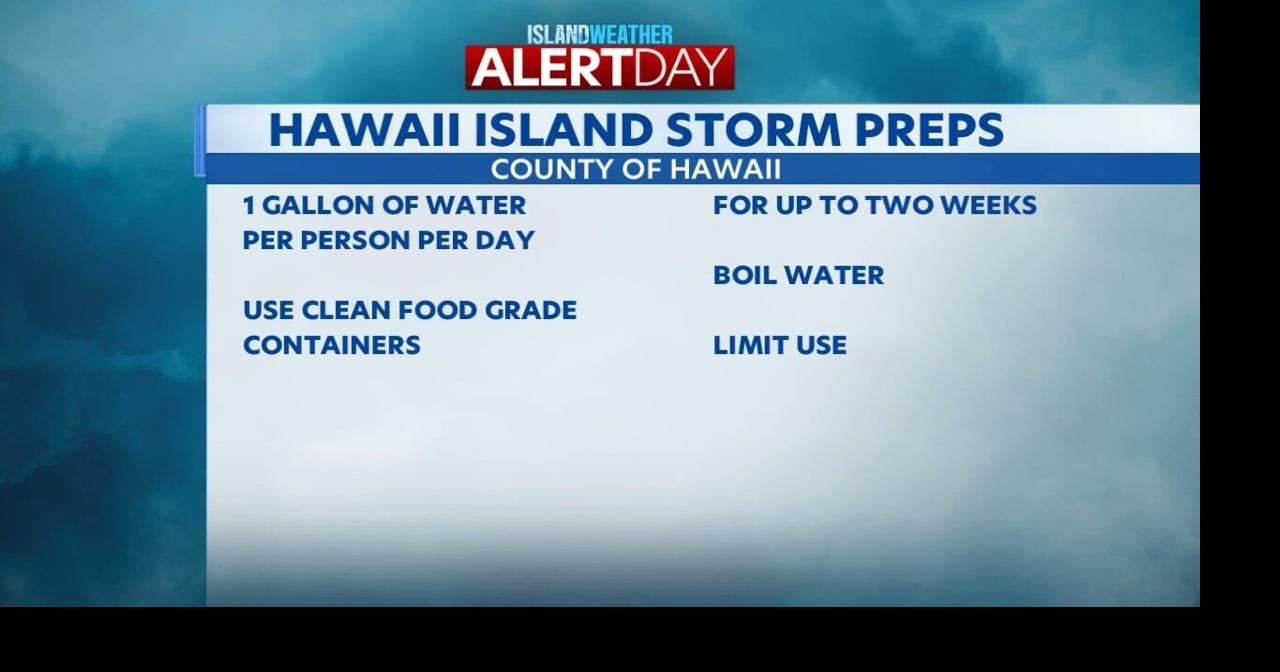 Hawaii Island residents urged to store water ahead of severe weather