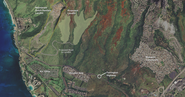 Makaiwa Hills is no longer being considered as a landfill site on Oahu
