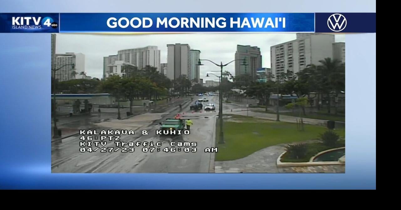 A water main break occurs in Waikiki causing road closures News