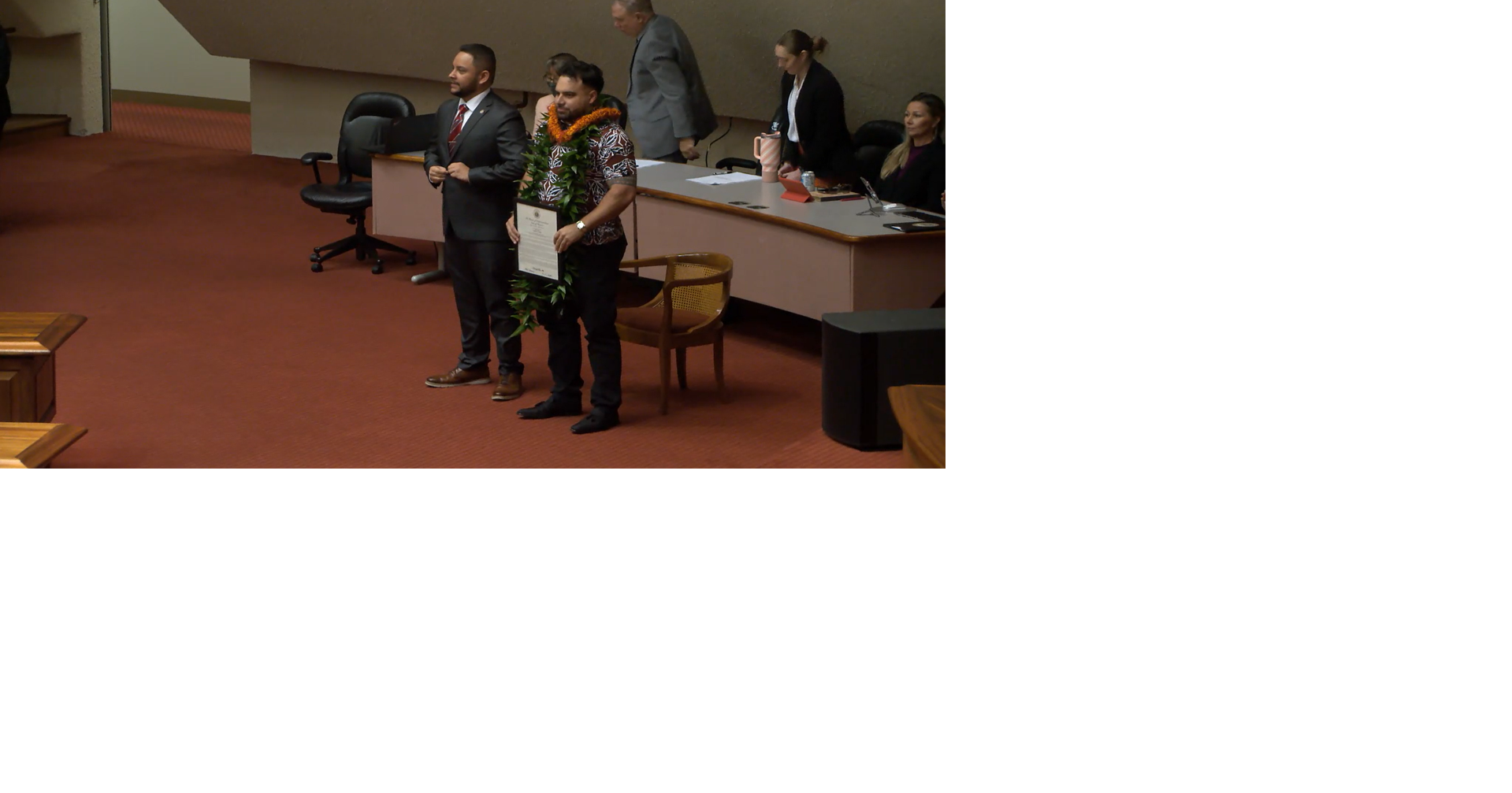 Comedian Tumua Tuinei honored at Hawaii State Capitol for accomplishments