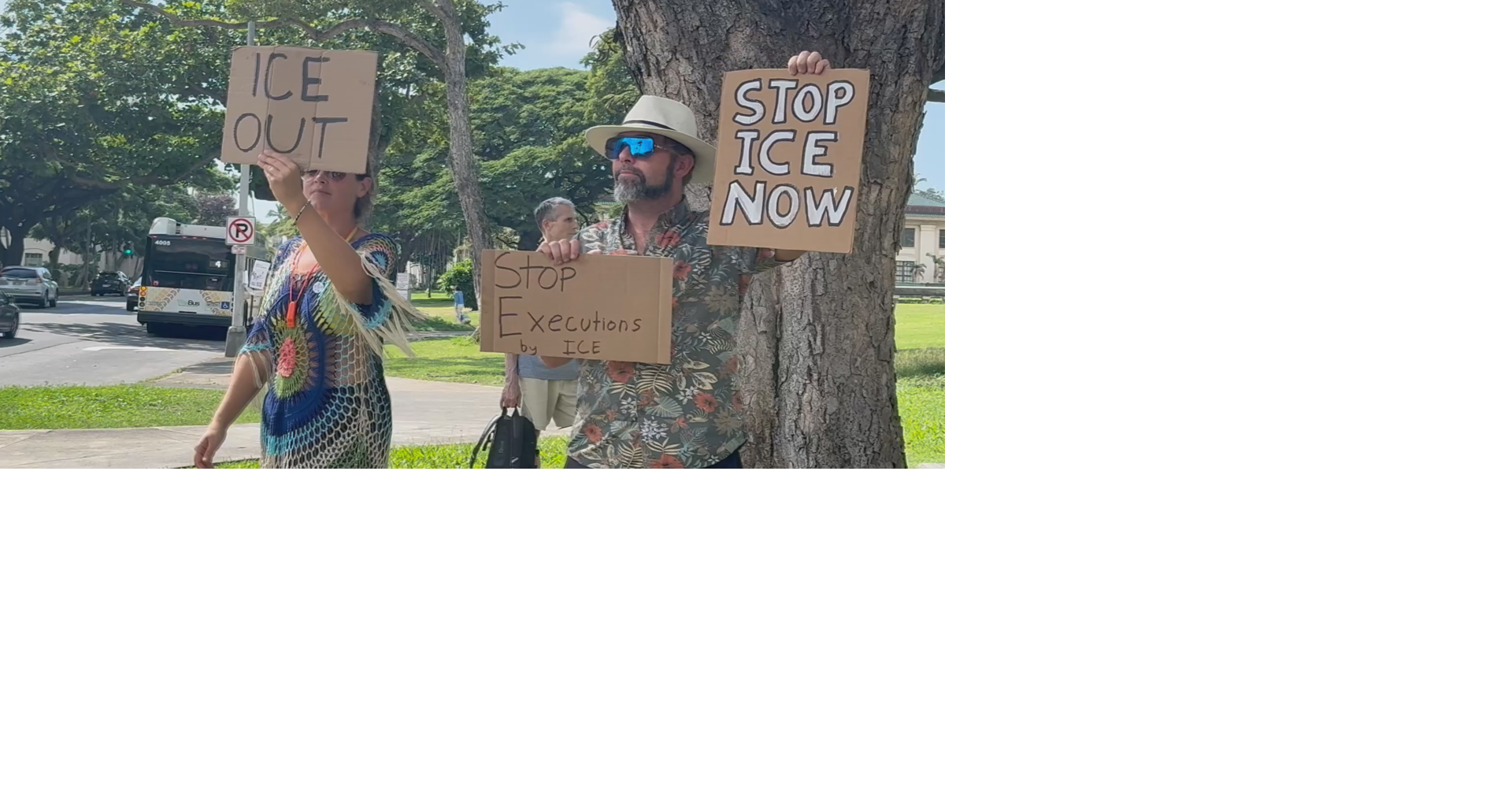 Local protest against ICE after fatal shooting in Minnesota
