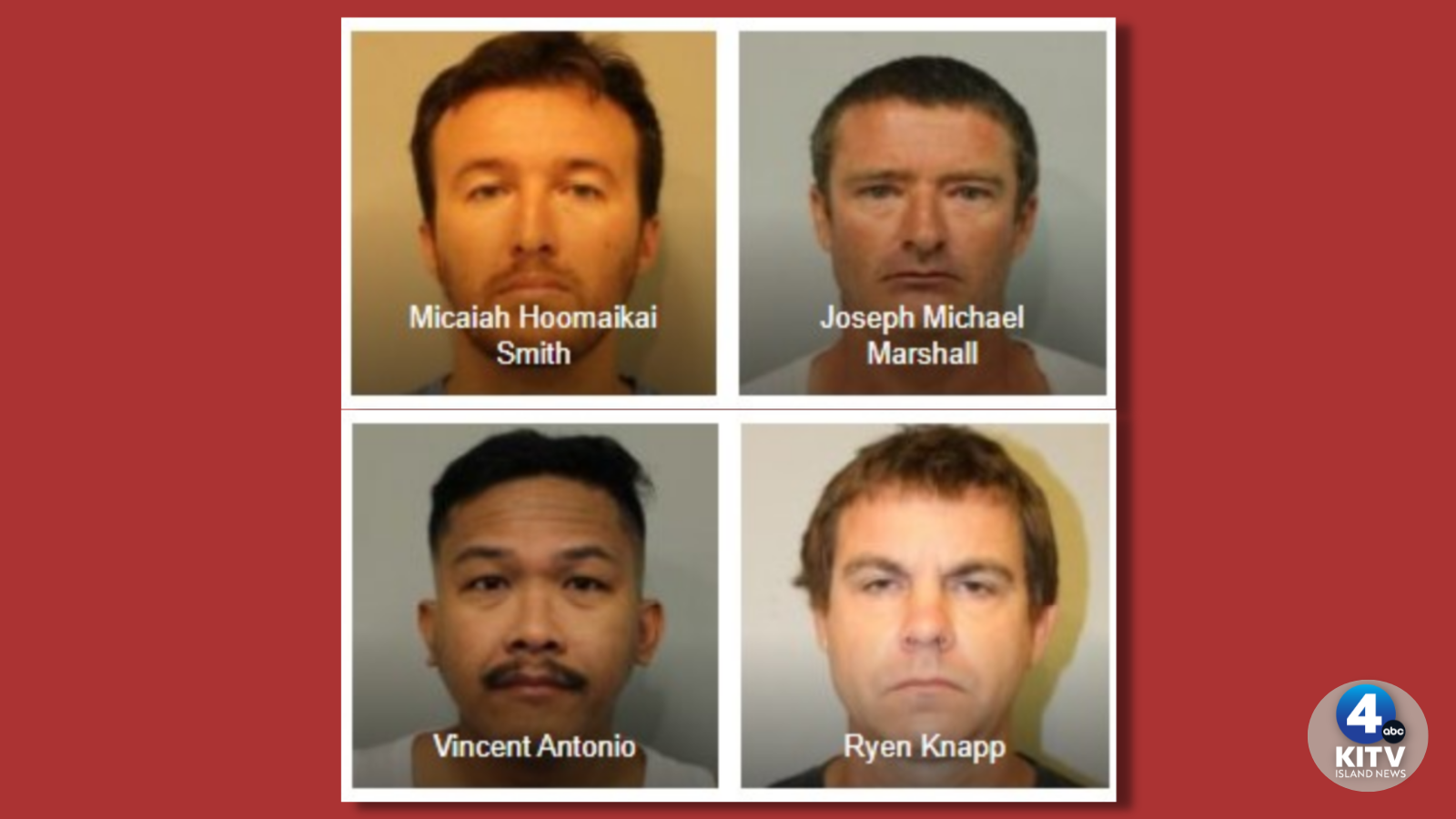 4 Kona men charged with child sex crimes in Operation Keiki Shield sting Crime and Courts kitv photo
