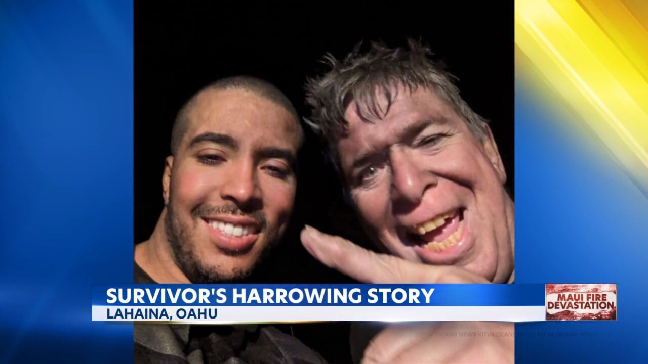 A survivor of the Lahaina fires is recounting his harrowing experience of  racing through an inferno and then surviving stormy seas | Video | kitv.com