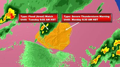 NWS: Severe Thunderstorm Warning, quarter sized hail possible | | kitv.com