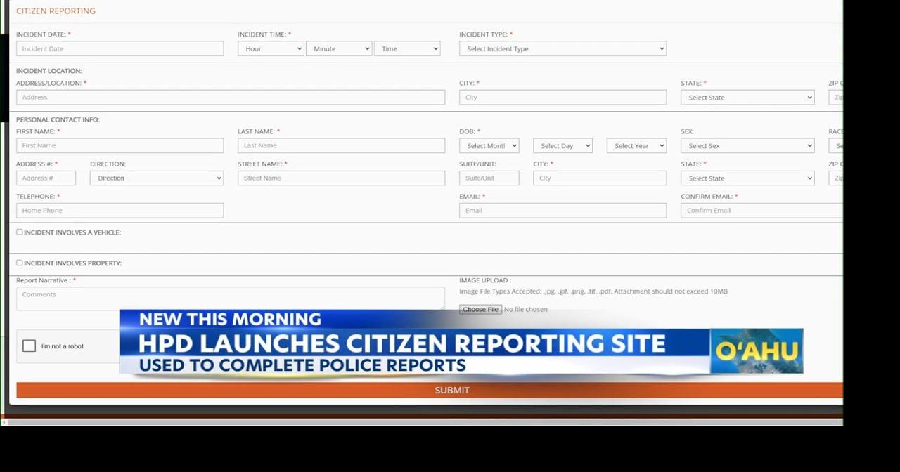 HPD launches online citizen reporting system | Video | kitv.com