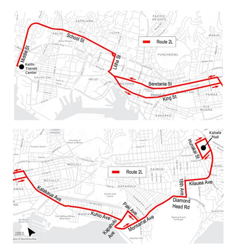 The Bus Route 2 Map Honolulu Route Changes, Modifications Coming To Thebus Beginning March 13 | Local |  Kitv.com