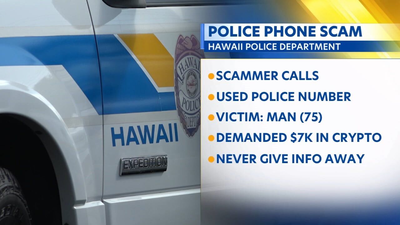 Kailua-Kona senior loses thousands in police impersonation crypto scam