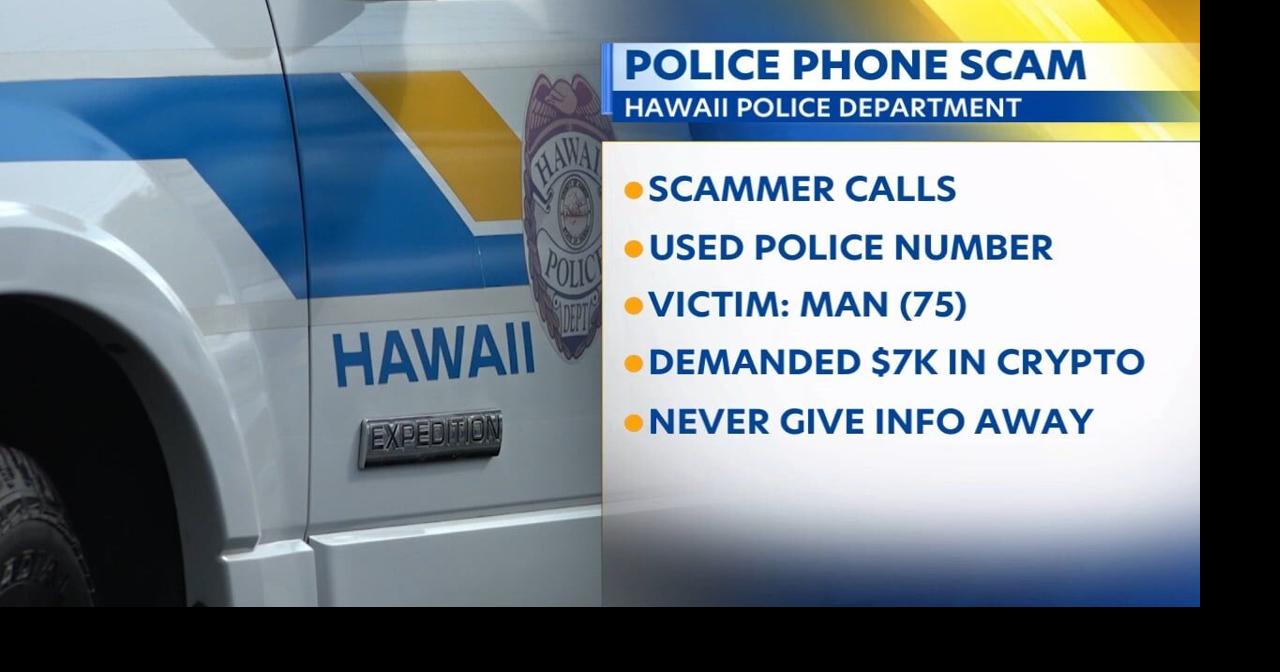 Kailua-Kona senior loses thousands in police impersonation crypto scam