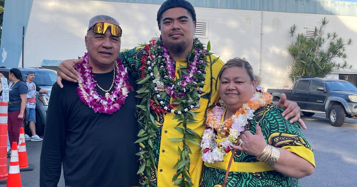 Football player Taliese Fuaga shares his Hawaii ties after being drafted by New Orleans Saints | News | kitv.com