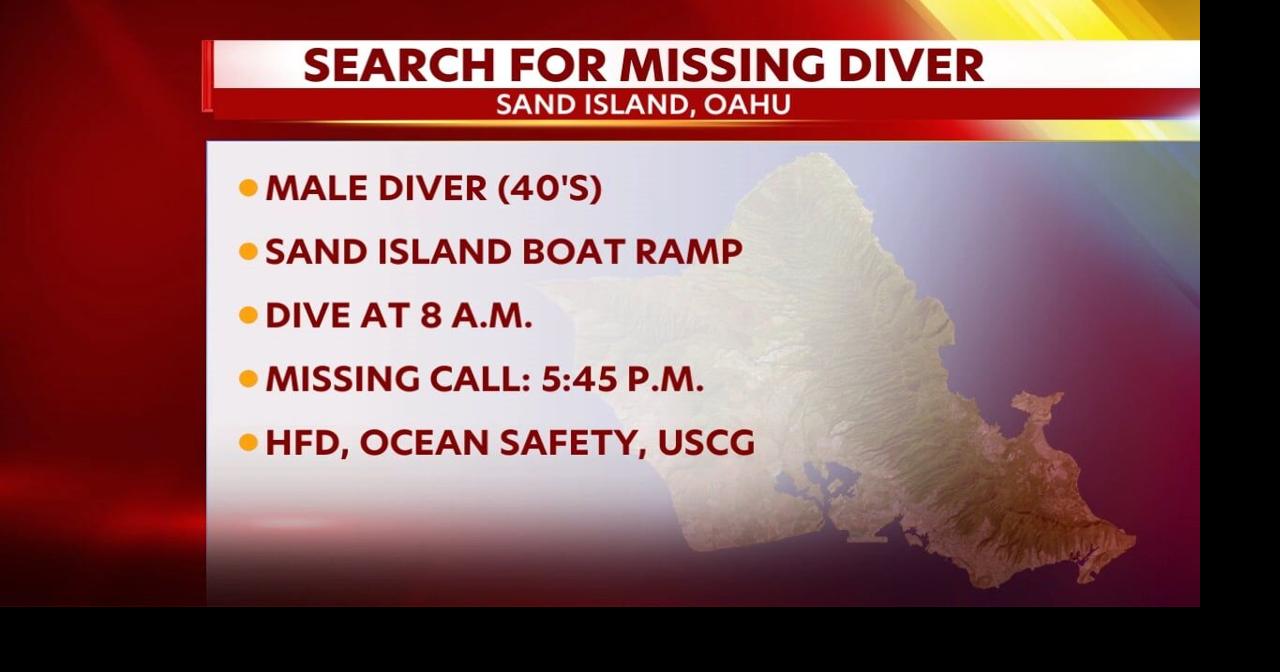 First responders search for missing diver off of Sand Island