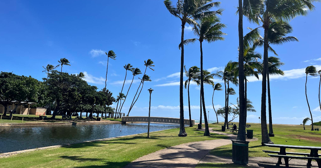 Brown water advisory at Waialae Beach Park from heavy rain
