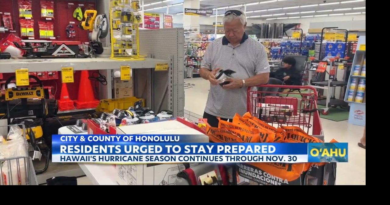 Oahu residents urged to restock emergency supplies now