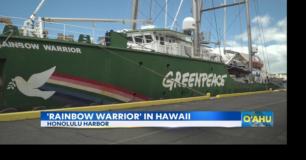 The Greenpeace #39 s Rainbow Warrior is docked in Honolulu Harbor for a