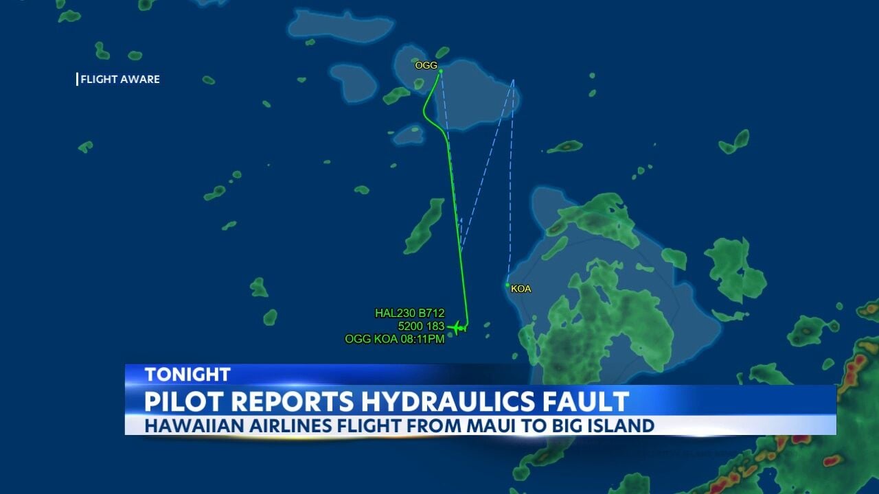 1280px x 720px - Hawaiian Air flight makes emergency landing in Kona after possible  hydraulic leak | Local | kitv.com