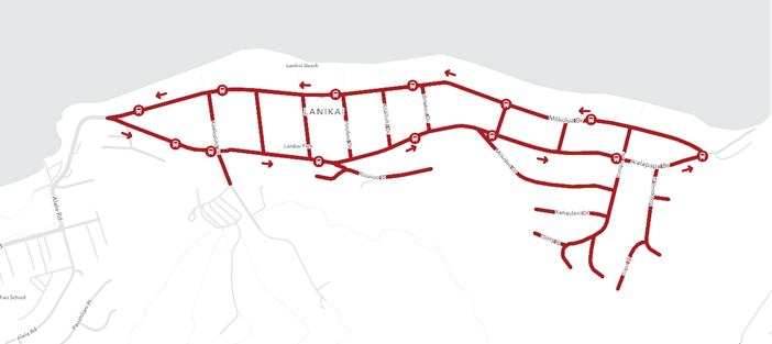 Parking restrictions for Lanikai and Kailua for the Kamehameha Day