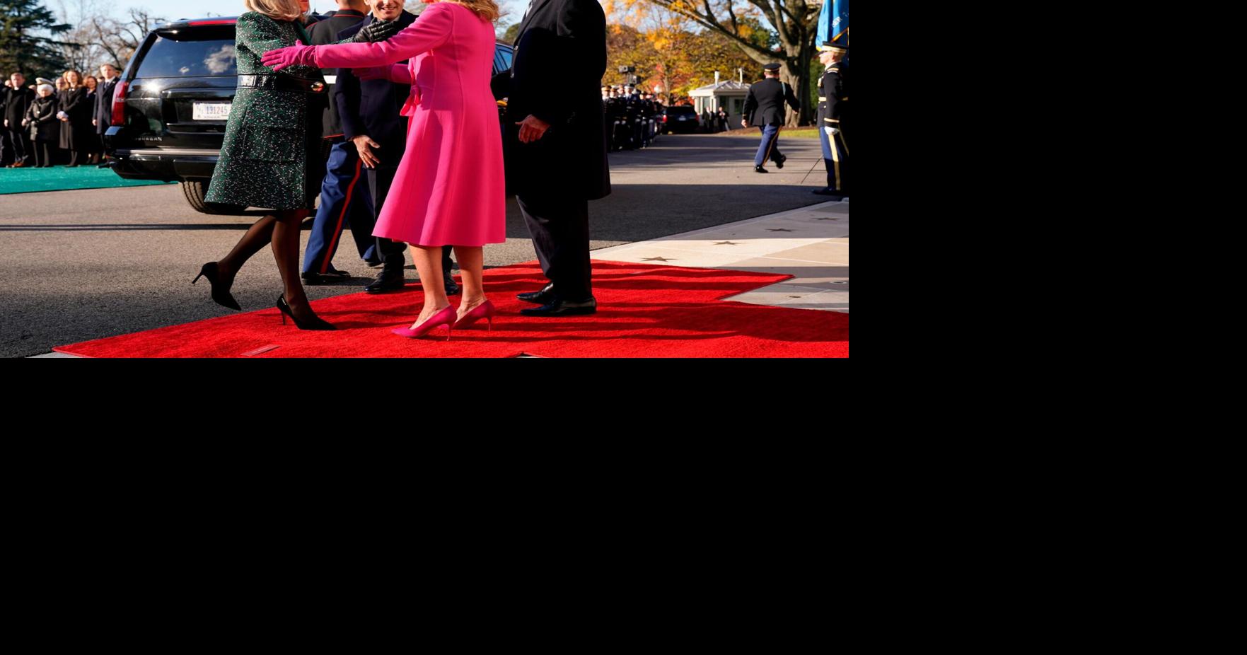 Macron arrives at the White House for first state visit of the Biden ...