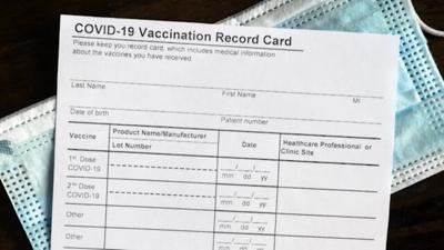 COVID-19 vaccine card generic