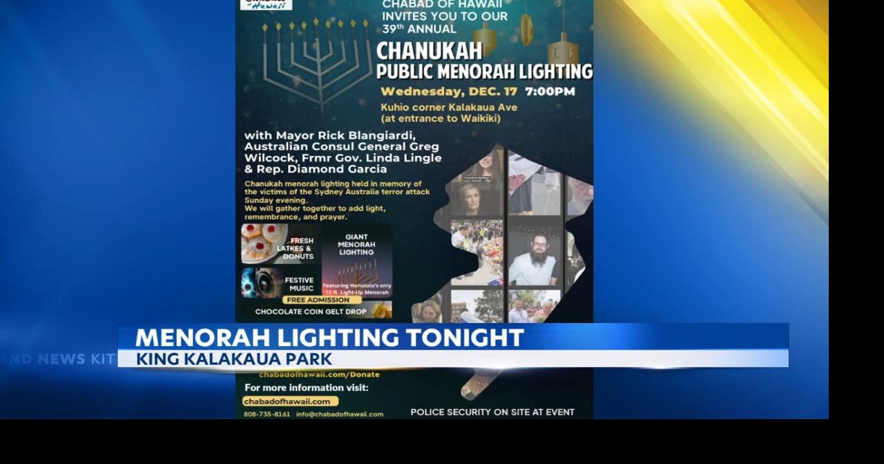 Honolulu menorah lighting unites community after Australia attack