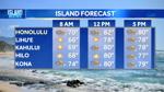 Wednesday Weather - Clear skies and light winds with high surf