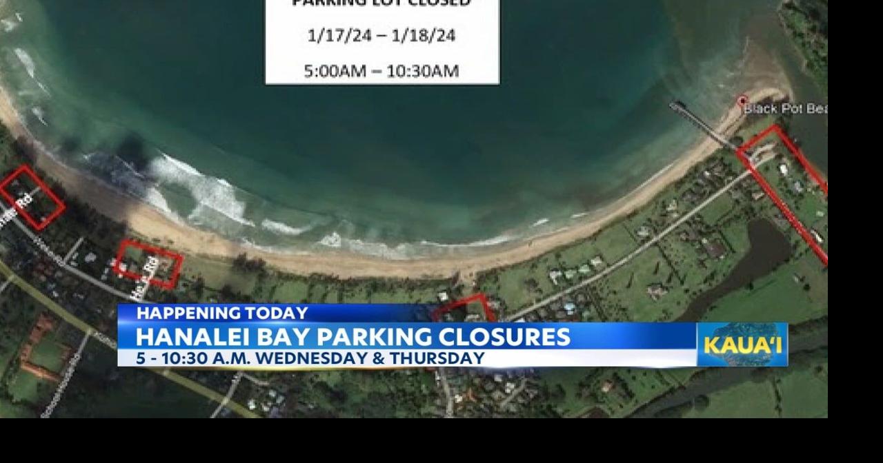 Hanalei Bay parking lots closed for temporary repairs Video