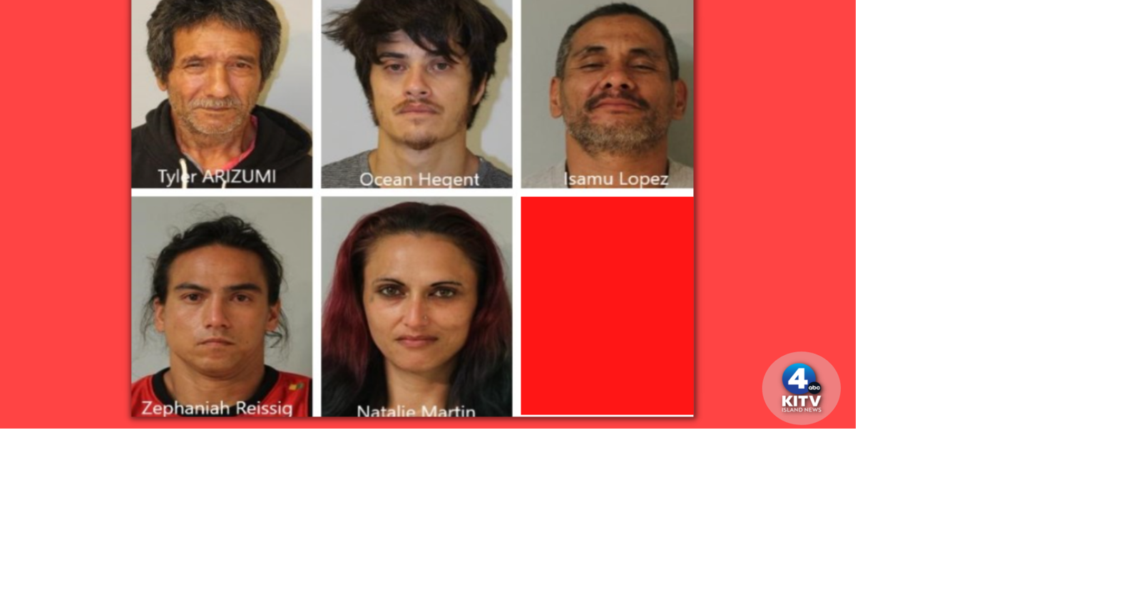 5 arrested in warrant sweep in Puna | Crime & Courts | kitv.com