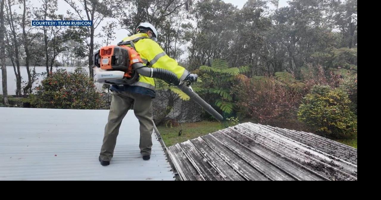 Kilauea ashfall cleanup unites Hawaii County with veteran volunteers