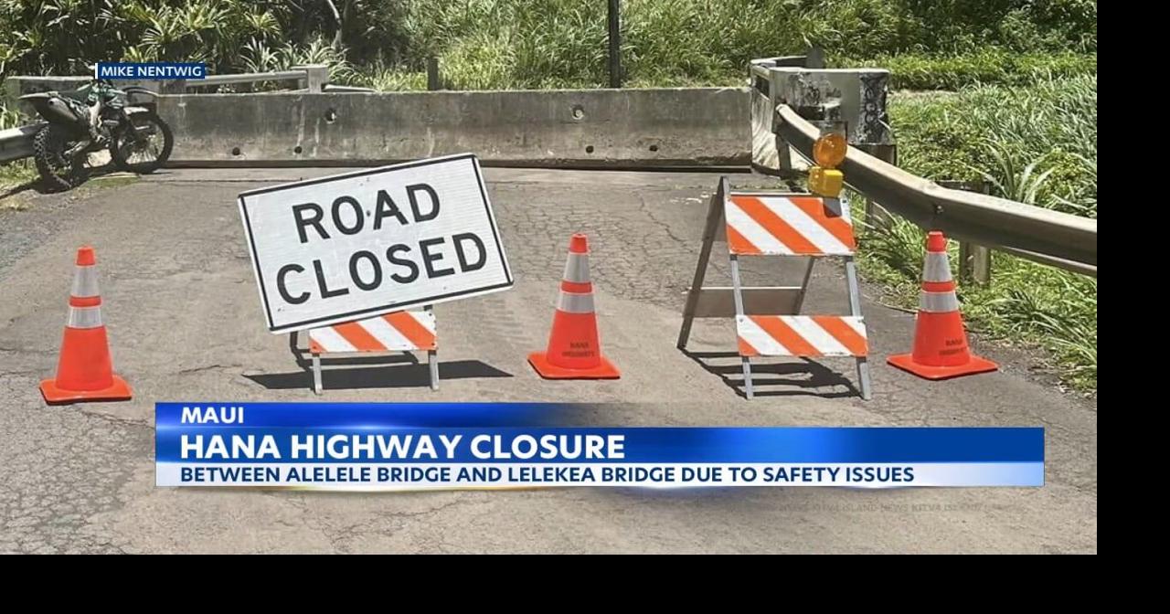 Repairs from rockfall closes Hana highway Video kitv com