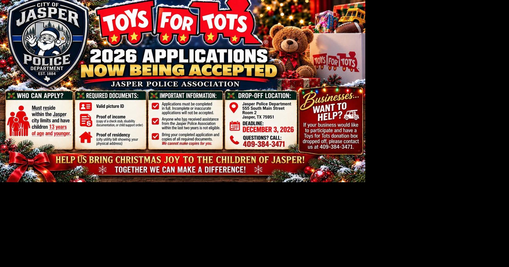 Jasper Police Association Accepting Applications for Christmas ...