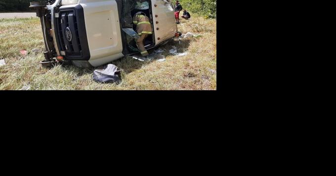 Railroad maintenance truck involved in a rollover crash - Vimarsana News