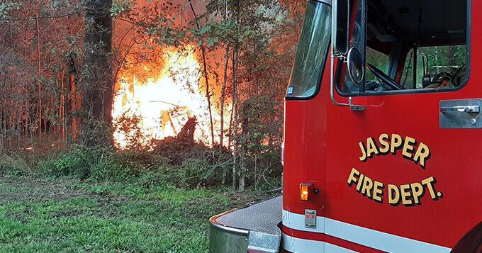 Saturday evening fire south of Jasper destroys home | Local News | kjas.com