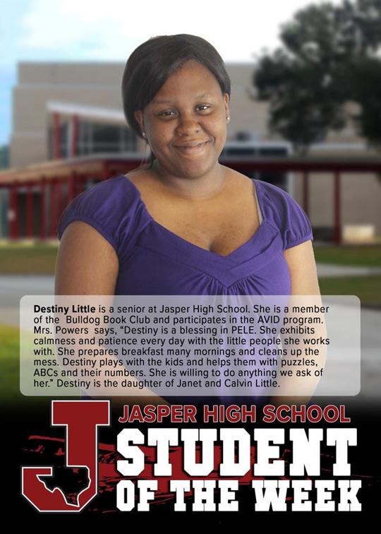 JHS Student of the Week School News