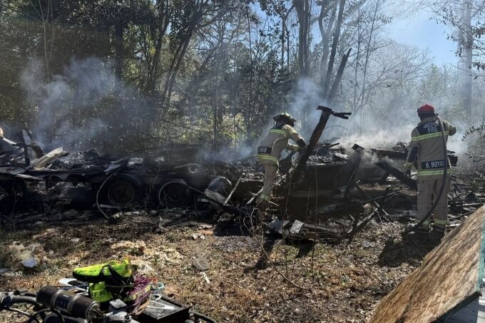 Travel trailer destroyed by fire | Local News | kjas.com