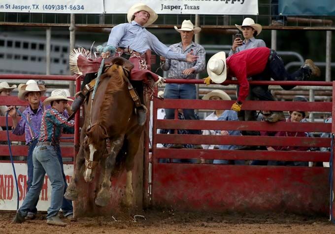 Following a prayer and the National Anthem it was a night of rodeo ...