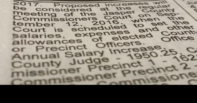 Jasper County elected officials to propose a raise; Salaries are slightly  below average, but travel allowances are some of the largest in the state |  Local News | kjas.com