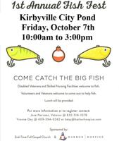 First Annual Fish Fest at Kirbyville City Pond on Fri, Oct 7th