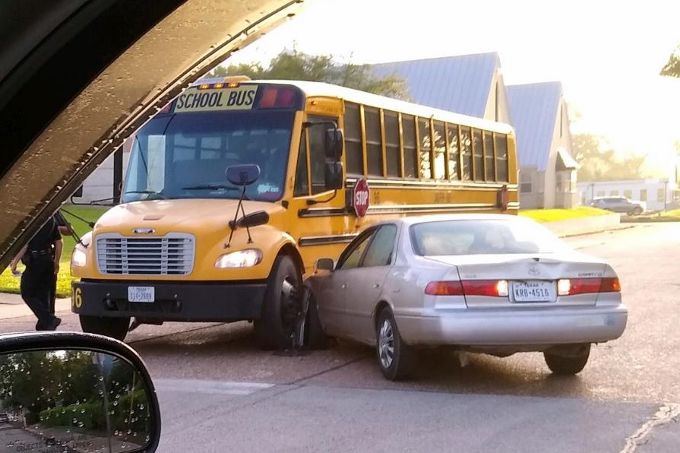 Police say juvenile in a stolen car crashed into a school bus | Local ...