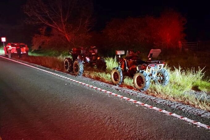 UPDATED - Three injured when ATV stopped on highway struck by a car ...