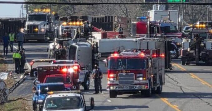 Rollover crash caused traffic problems in southeast Lufkin on Thursday afternoon