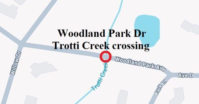 Woodland Park Dr at Trotti Creek closed for approximately one month - Vimarsana News