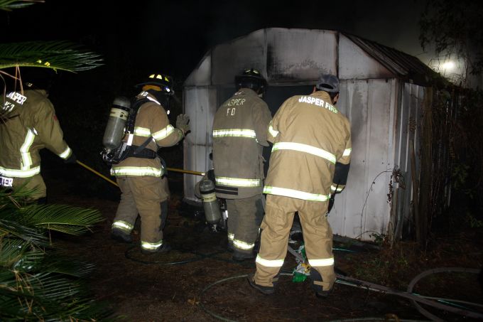 Fire destroys small storage building at home on Olen Street. | Local ...