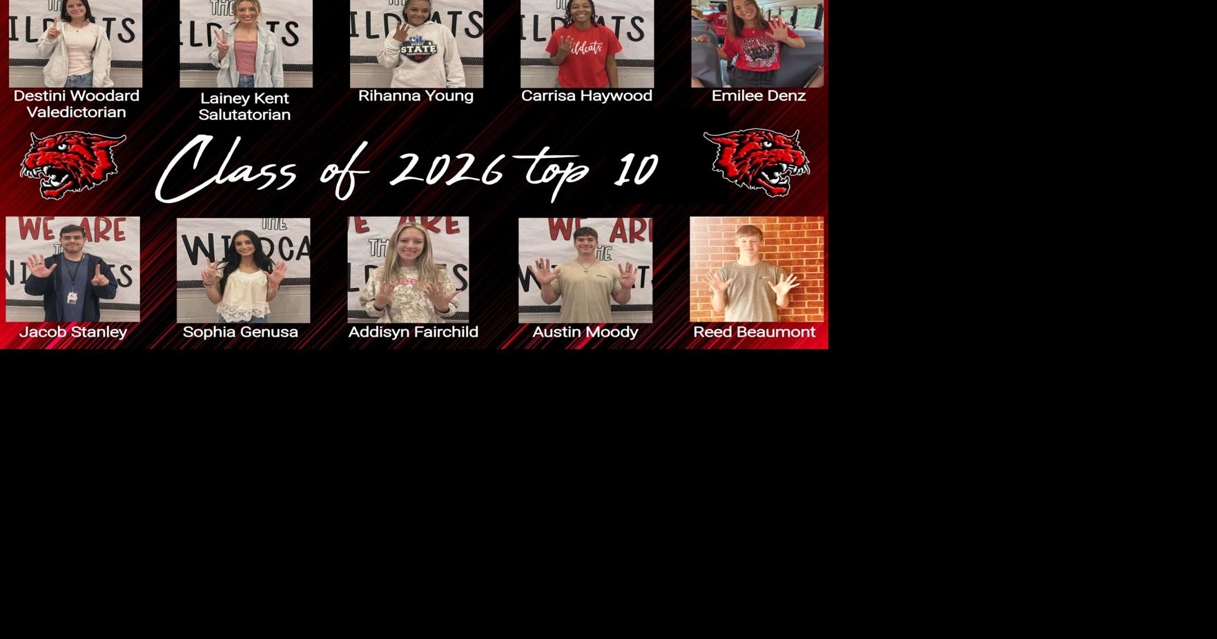 Kirbyville High School Announces Class of 2026 Top Ten