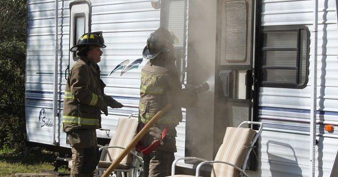 Firefighters quickly handle travel trailer blaze | Local News | kjas.com