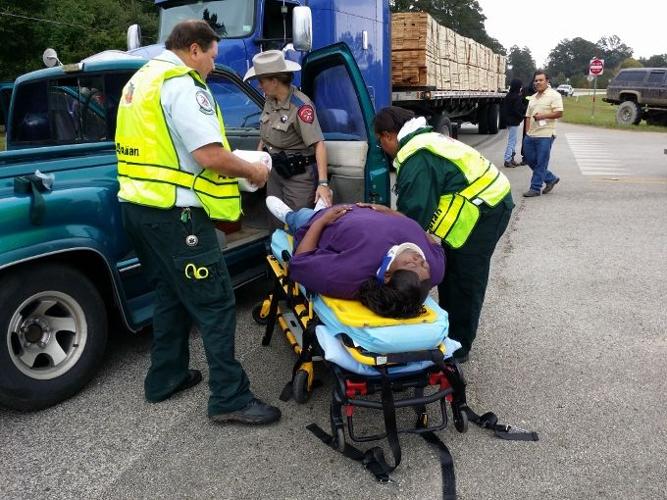 Big rig collides with truck after woman ran a stop sign | Local News ...