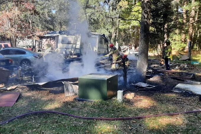 Travel trailer destroyed by fire | Local News | kjas.com