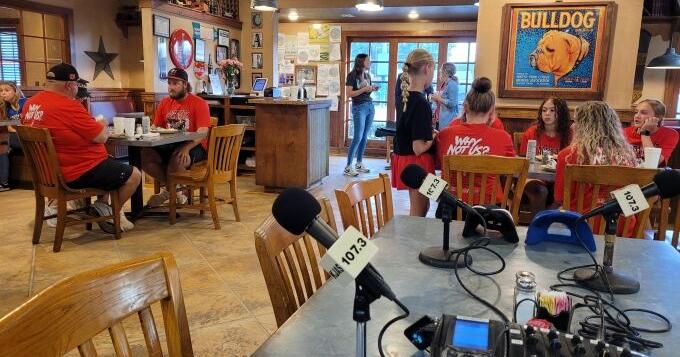 Elijah's Cafe in Jasper hosted Coffee with Coach on Wednesday morning