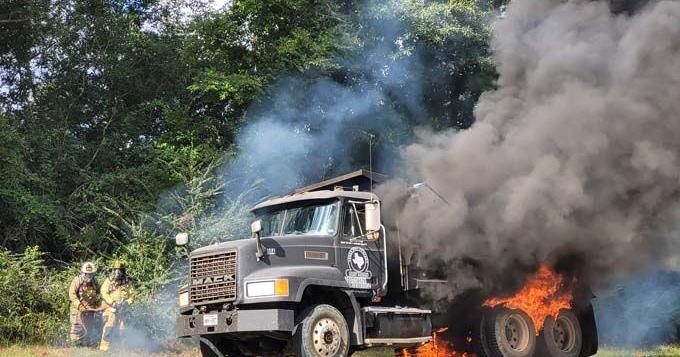 Firemen respond to burning dump truck | Local News | kjas.com