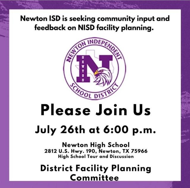 Newton ISD seeks community input on facility planning School News