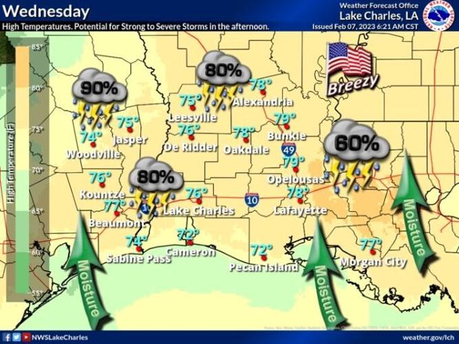 NWS says slight possibility of severe weather on Wednesday Local News