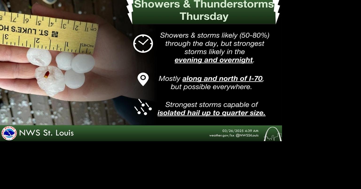 Storms producing quarter-sized hail possible Thursday | Newsroom ...